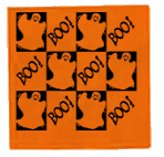 Boo Ghost Orange Halloween Party Napkins - Preppy Mama