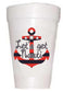 anchor on styrofoam cup with text let's get nauti