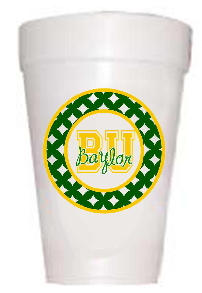 Baylor University Styrofoam Cups - Preppy Mama