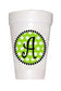 Lime Dot Initial Cups