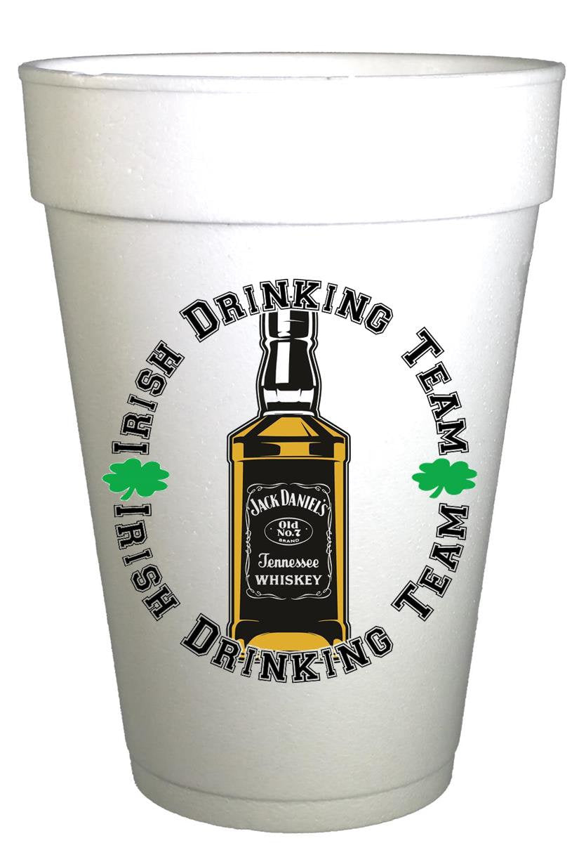 St Patricks Day Irish Drinking Team Styrofoam Cups