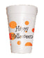 Polka Dot Happy Halloween Party Cups-Styrofoam Halloween Cups