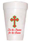 Tis the Reason Cross Christmas  Styrofoam Cups-10ea/16oz Styrofoam Christmas Party Cups