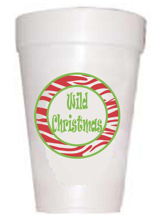 Wild Christmas Styrofoam Christmas Cups, Christmas Cups, Preppy Cups