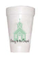Going to the Chapel in Blue Wedding Styrofoam Cups