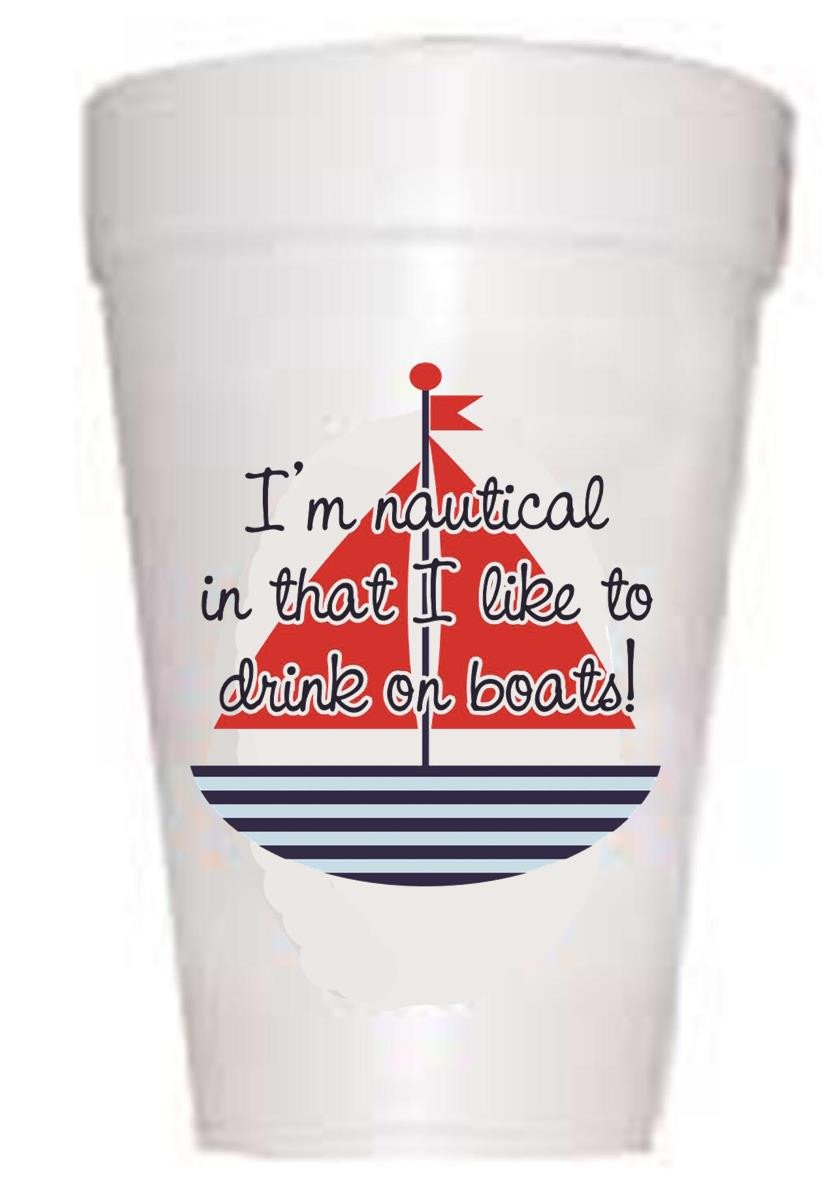 Drinking on Boats' Cups - Preppy Mama