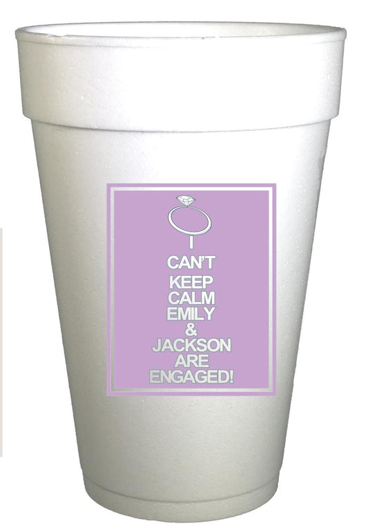 Personalized Engagement Cups - Custom Party Cups for Wedding & Bridal Showers