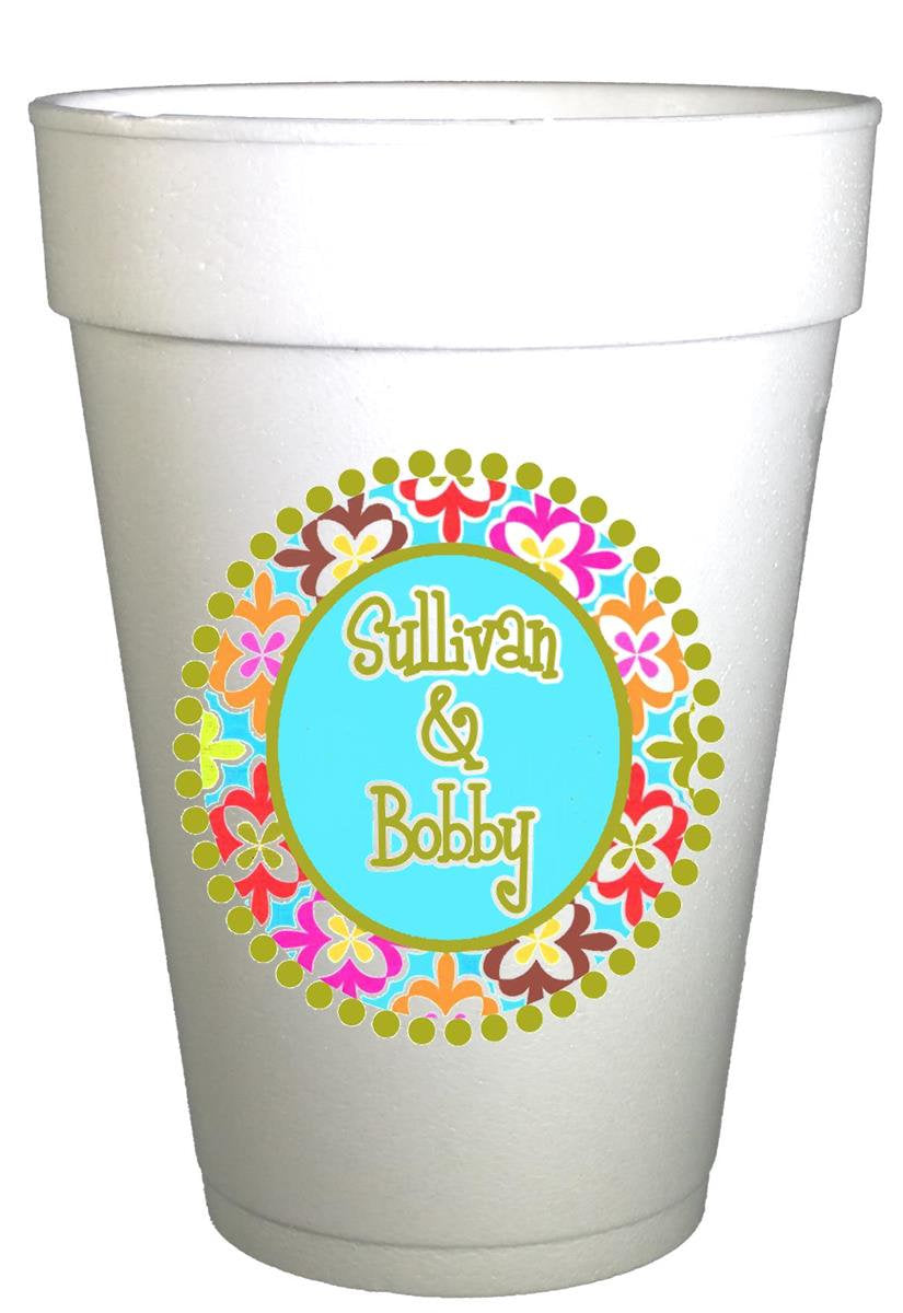 Colorful Personalized Birthday cups with names