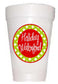 Holiday Waterford Styrofoam Cups