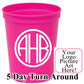 One Color Personalized Custom 16oz Stadium Cup|Stadium Cups for 4th of July| Personalized Wedding Party Cups| Personalized Birthday Cups|
