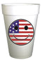Smiley Flag Fourth of July Party Cups-Pre-Printed Styrofoam Cups