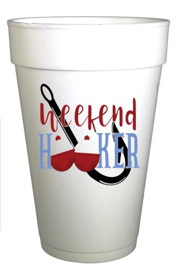 Weekend Hooker Styrofoam Lake Fishing Cups