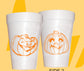 Smiling Pumpkin Halloween Party Cups -  Styrofoam Halloween Cups