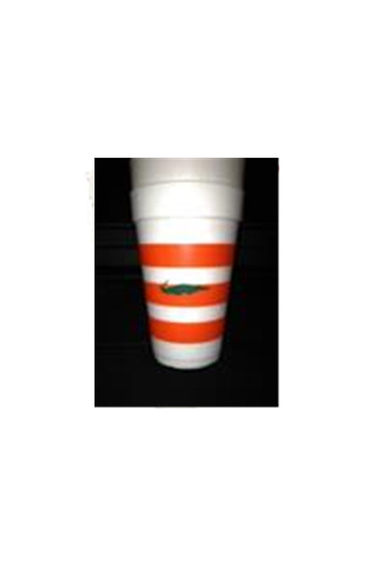 Florida Gator Stripe Styrofoam Tailgating Cups - Florida Gator Tailgating Cups