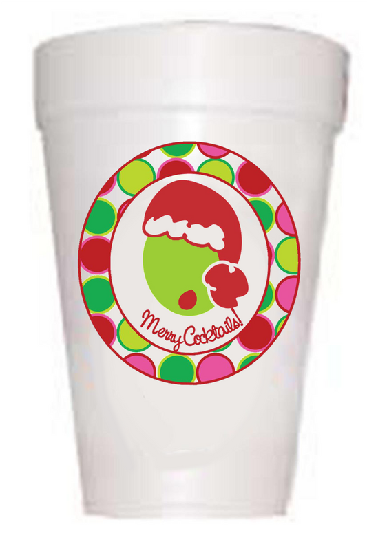 'Merry Cocktails' Christmas Cups - Preppy Mama