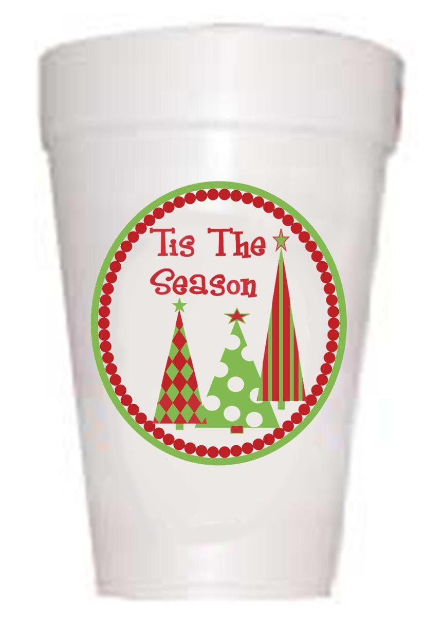 'Tis the Season' Christmas Tree Cups - Preppy Mama